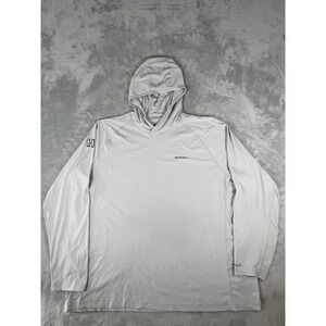 Simms SolarFlex Hoodie Shirt Mens 2XL Gray UPF 50 Fishing Pullover Performance